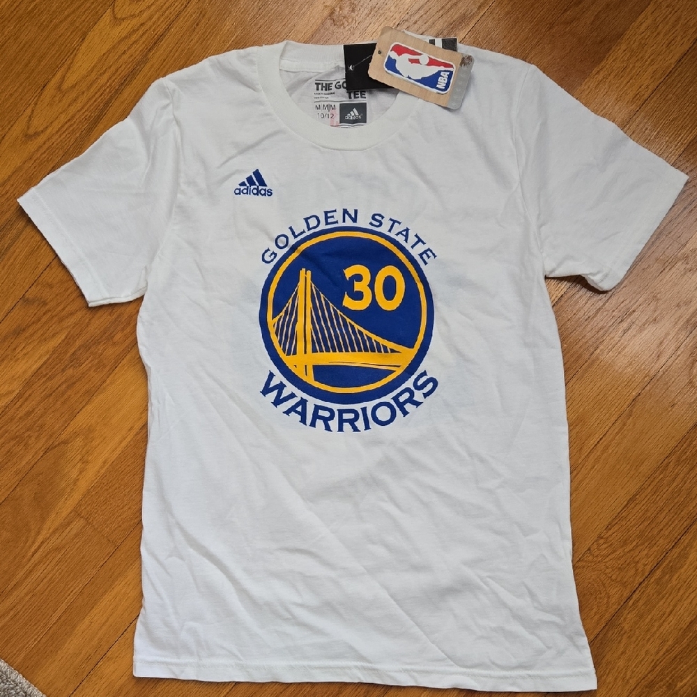 NWT Adidas Golden State Warriors Tee Kids